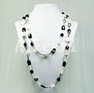 pearl shell and agate and turquoise necklace under $ 20