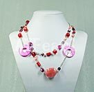 pearl shell crystal necklace under $ 10