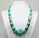 burst pattern turquoise necklace