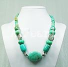 burst pattern turquoise choker necklace