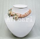 pearl shell flower necklace under $ 15
