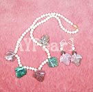 Discount set agata perla foglia e indiane