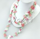 Discount pearl and cherry quartz necklace