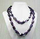 chunky style 43.5 inches fashion natural amethyst necklace under $ 30