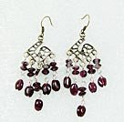garnet vintage earrings