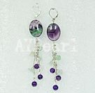 fashion rainbow fluorite earrings