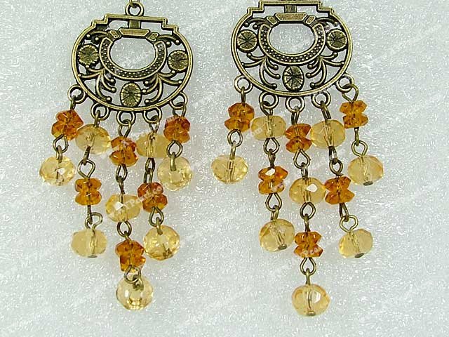 Handmade citrine earring
