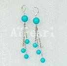 pearl and turquoise dangle earrings under $ 3