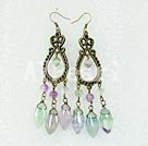 Discount rainbow fluorite vintage earrings