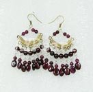 pendientes de granate