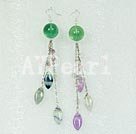 rainbow fluorite dangle earrings