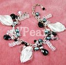 pearl crystal and colored glaze bracelet under $ 10