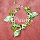 Discount pearl crystal and colored glaze bracelet
