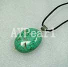 burst pattern turquoise pendant