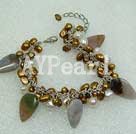 Hademade pearl agate necklace