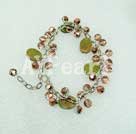 Discount manmade crystal and green aventurine bracelet