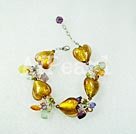Handmade crystal colored glaze bracelet