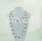 black agate and opal crystal necklace under $ 15