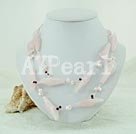 Discount pearl and rose quartz necklace
