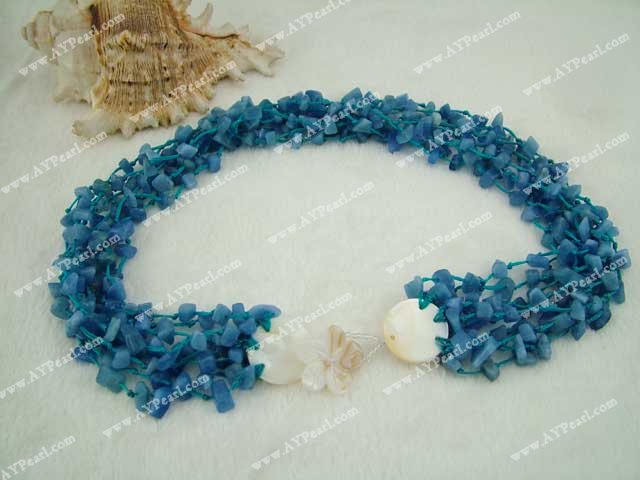 multi strand blue ore necklace