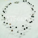black agate and howlite necklace