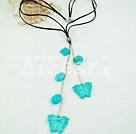 blue turquoise butterfly necklace