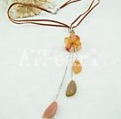 agate flower necklace under $ 8