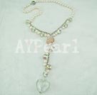 Handmade pearl colored glaze necklace