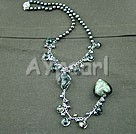 Handmade pearl colored glaze necklace