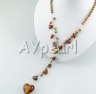 Handmade pearl colored glaze necklace