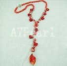 Handmade pearl colored glaze necklace