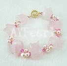 pearl and rose quartz bracelet under $ 15
