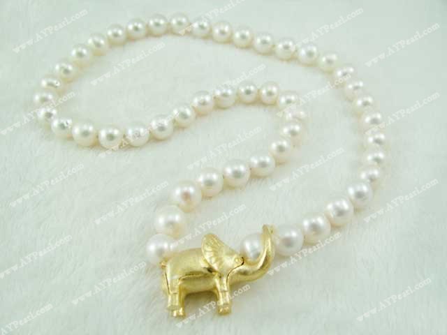 8-9mm freshwater pearl beaded necklace
