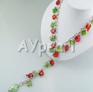 Handmade colored glaze necklace