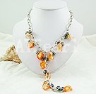 colored glaze and black pearl necklace under $ 8