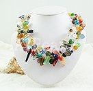 crystal and multi stone necklace under $ 10