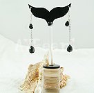 black crystal drop earrings under $ 3