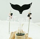 manmade crystal pearl dangle earrings under $ 3