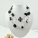 black agate fashion necklace