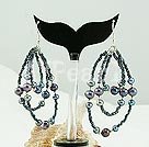 black pearl beaded earrings