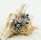 Hademade pearl crystal earrings