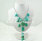 fashion burst pattern turquoise necklace