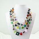 triple strand multi stone necklace under $ 20