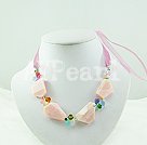 Discount austrian crystal and pink opal necklace