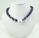 faceted amethyst beaded necklace under $ 30