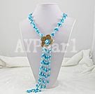 pearl and blue turquoise necklace