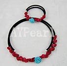 coral blue turquoise flower sets