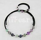 Handmade fluorite garnet set