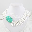 Handmade shell turquoise necklace