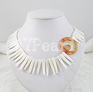 Handmade shell agate necklace